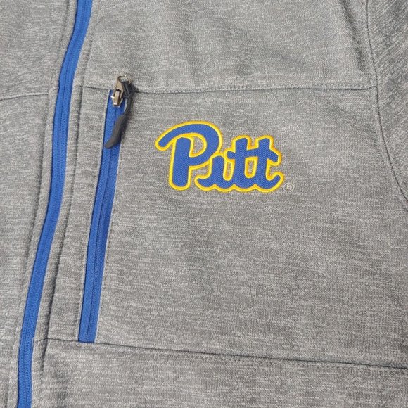 University Of Pittsburgh Pitt Panthers Colosseum Men M Jacket Gray Full Zip Up - Picture 3 of 11